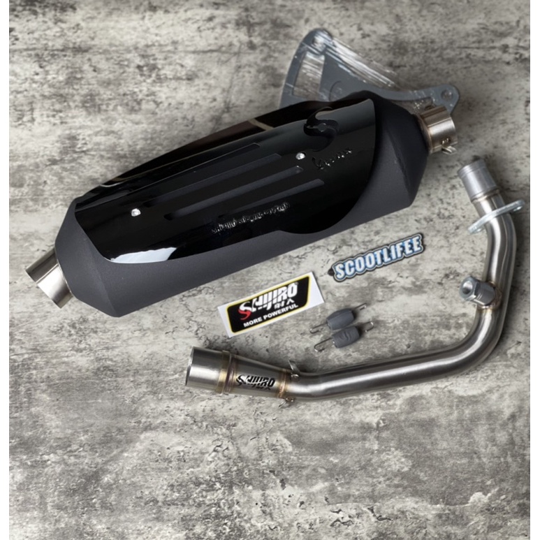 Jual Knalpot Shijiro Standar Racing Black Edition For Vespa Sprint ...