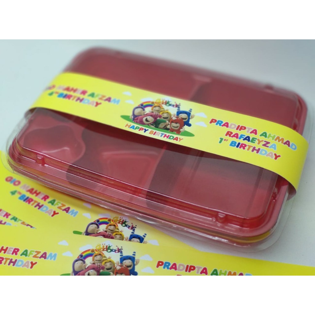 Jual Label Bento Custom Tema Oddbodds | Shopee Indonesia