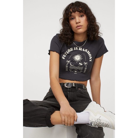 Jual Kaos crop Top H M Original Shopee Indonesia