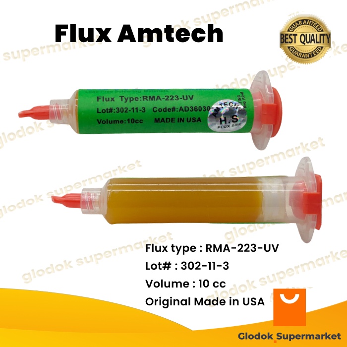 Jual Flux Amtech RMA223UV 10cc ORIGINAL Minyak Solder Pasta RMA-223-UV ...