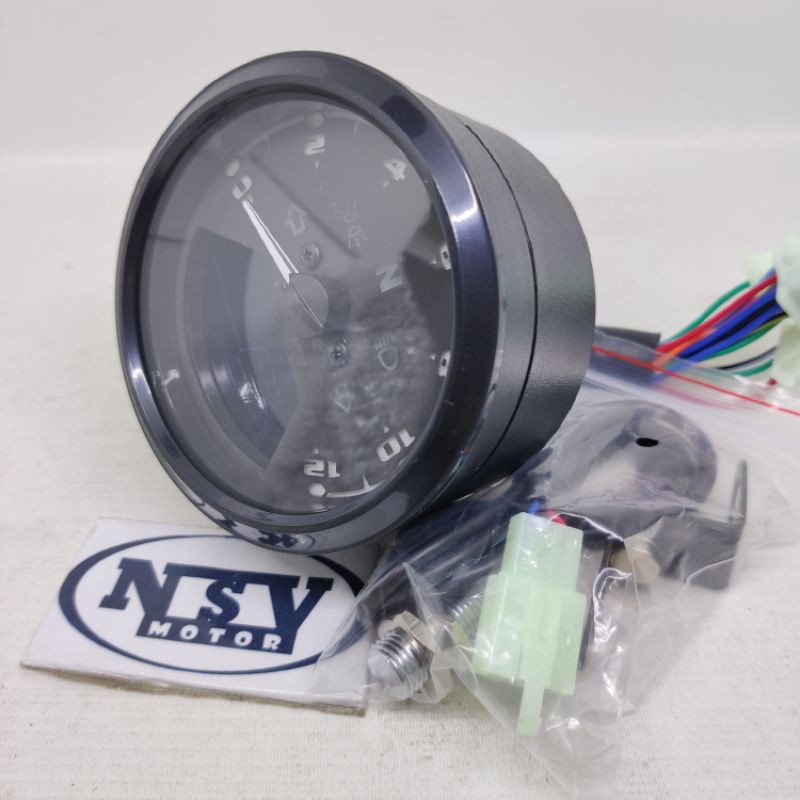 Jual SPEEDOMETER DIGITAL KILOMETER RPM AMPER BENSIN MODEL BABON PLUS ...