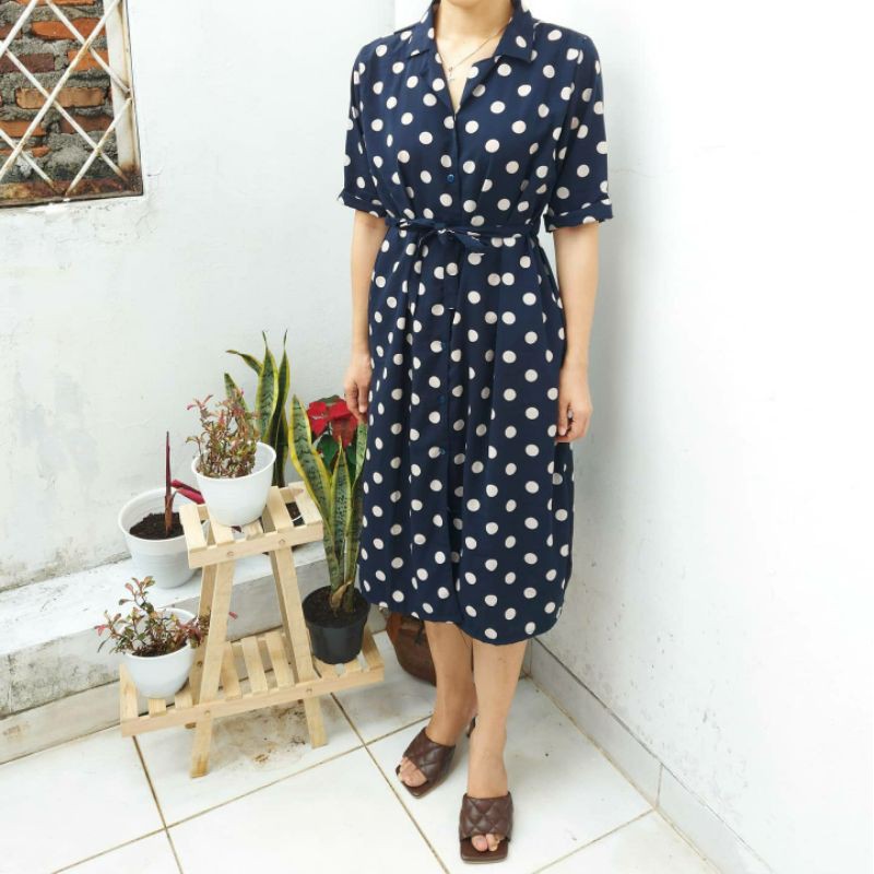Polka Vintage Dress/ Dress Polkadot /Dress Vintage