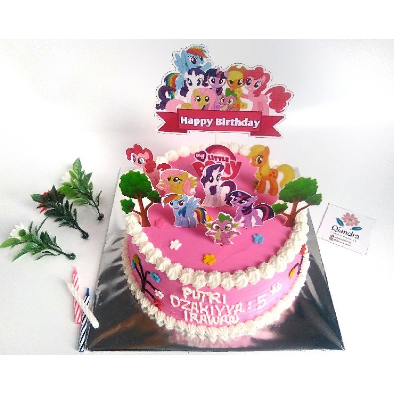 Jual kue ulang tahun karakter kuda poni 16cm | Shopee Indonesia