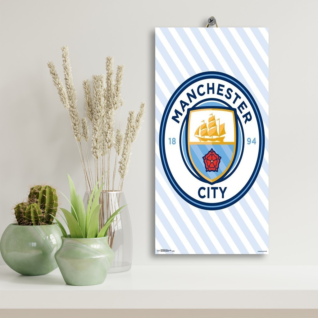 Jual Hiasan Dinding Sepak Bola Manchester City/ Poster Kayu / Hiasan ...