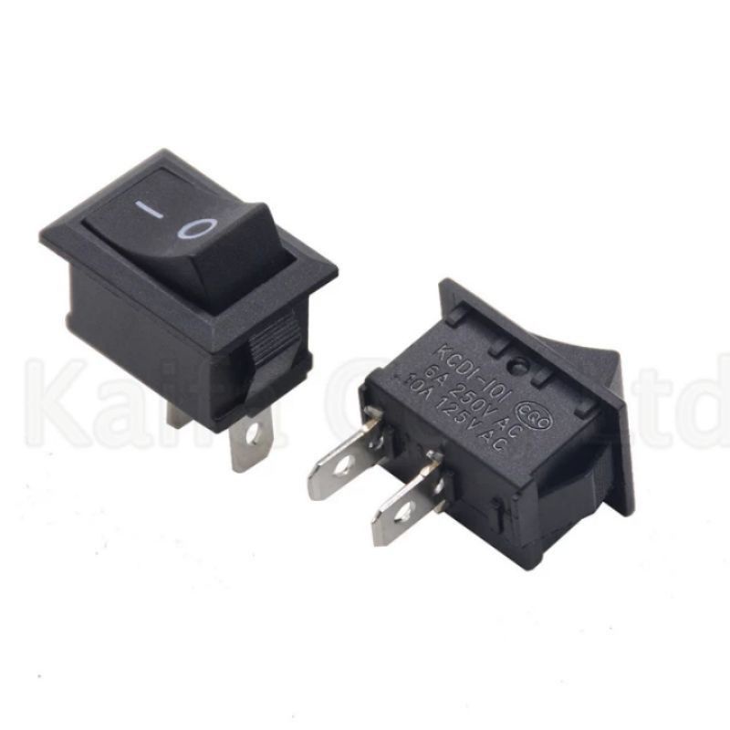 Jual Saklar rocker switch ON-OFF Hitam 2pin - Switch Hitam ON-OFF 2 ...