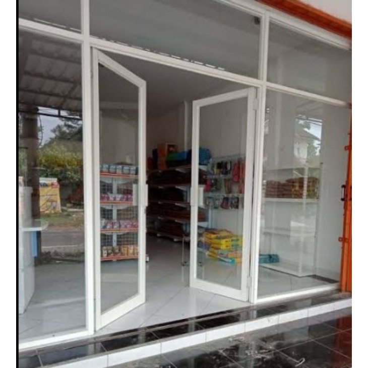 Jual Pintu Partisi Aluminium Ruko Custom Pintu Swing Sliding