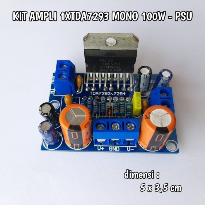 Jual KIT POWER AMPLIFIER TDA7293 MONO 100W PSU Shopee Indonesia