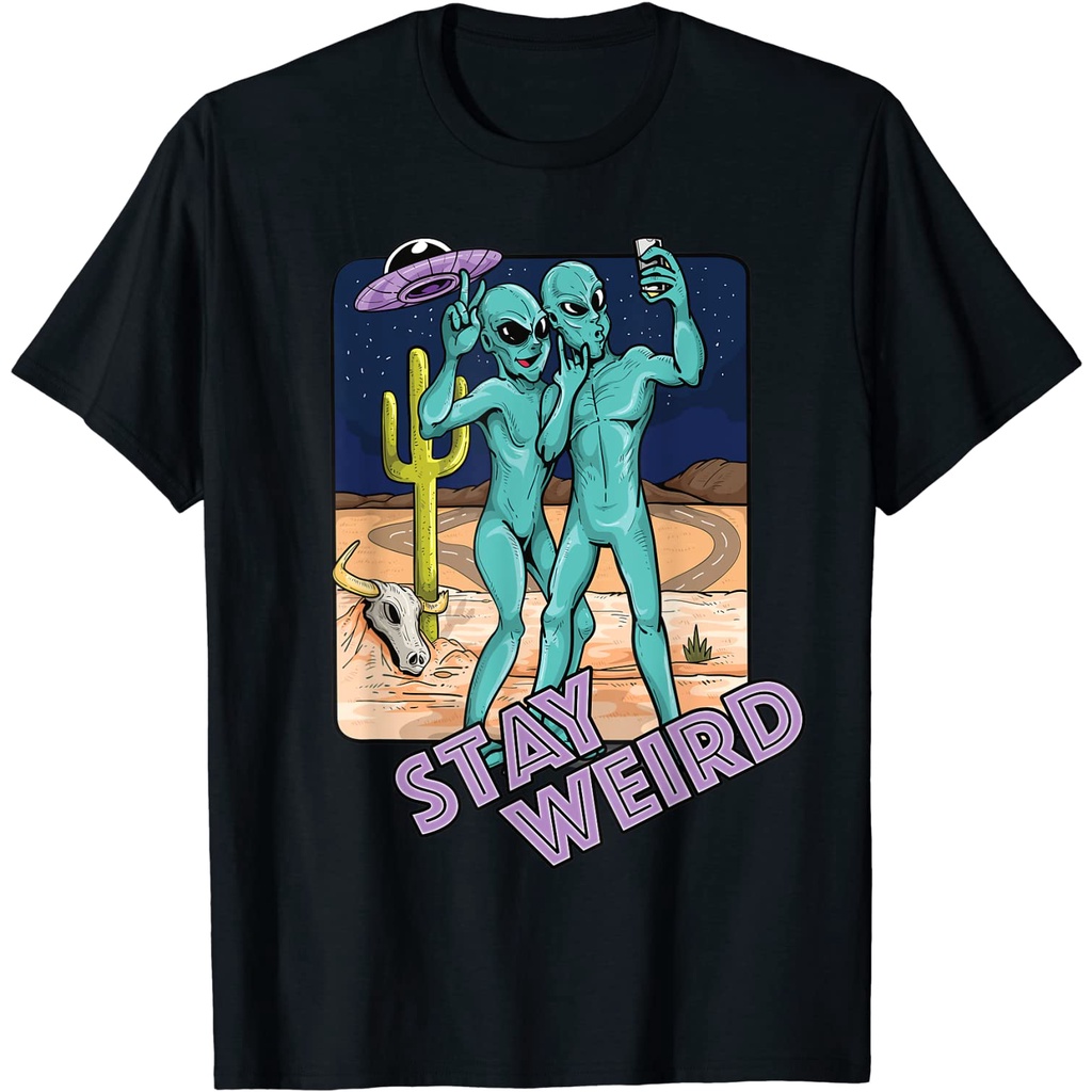 Jual Baju Dewasa Stay Weird Alien Shirt - Alien Clothes - Funny Alien T ...