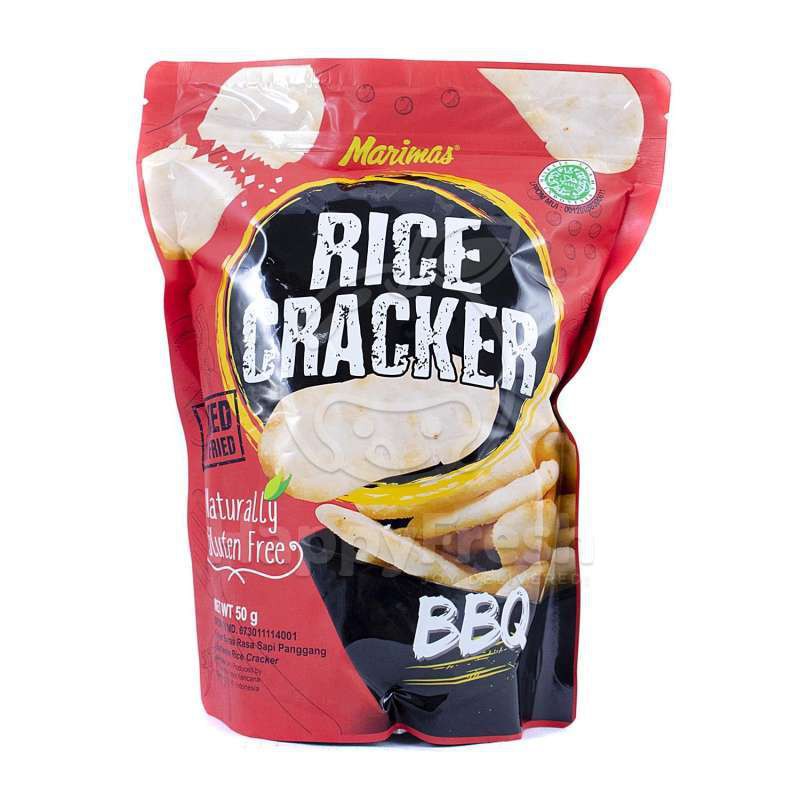 Jual marimas rice cracker barbeque - snack gluten free 50gr | Shopee ...