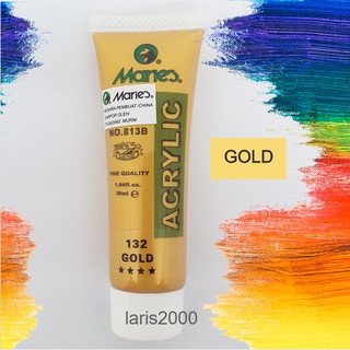 Jual Cat Lukis Akrilik Metalik Warna Gold & Silver / Acrylic Paint Metallic  - Gold Bronze, 5ml - Jakarta Barat - Little Kreate