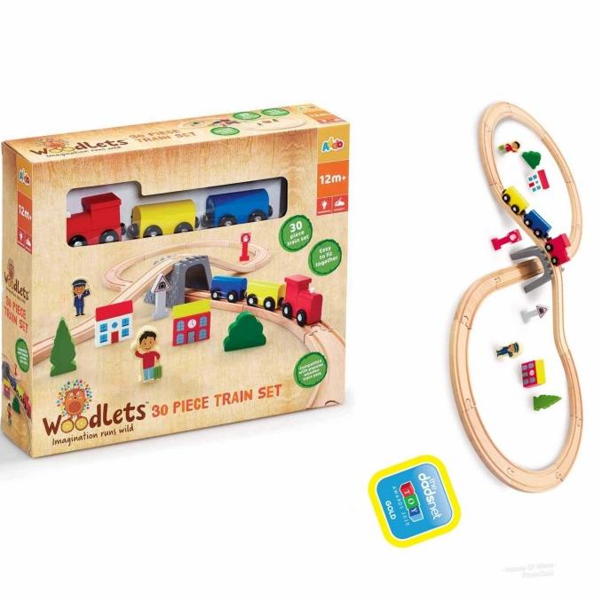 Jual WOODLETS 30 PIECE TRAIN SET - MAINAN ANAK KERETA ORIGINAL | Shopee ...