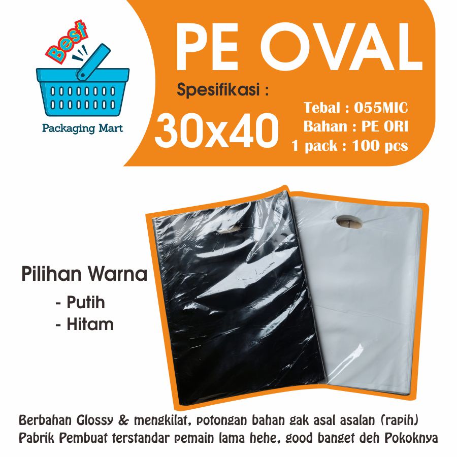 Jual Plastik Packing 30x40 Plastik Plong Pe Oval 07 Mic Shopee Indonesia 2652