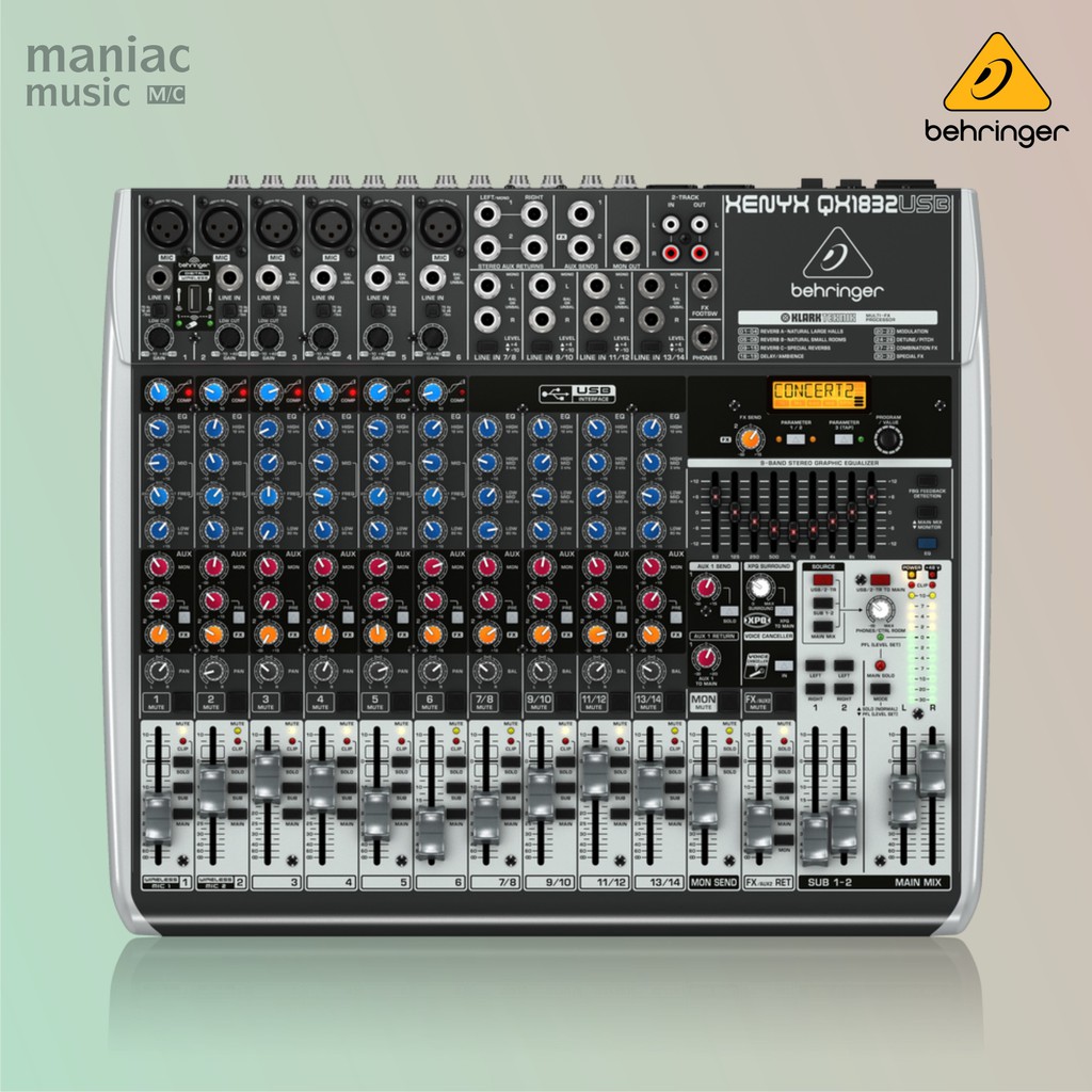 Jual Behringer QX1832USB - Mixer Sedang Premium, Soundcard Recording ...