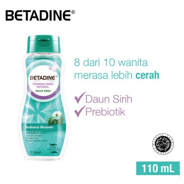Jual BETADINE FEMININE WASH DAUN SIRIH RADIANCE BLOSSOM FLORAL 110 ML
