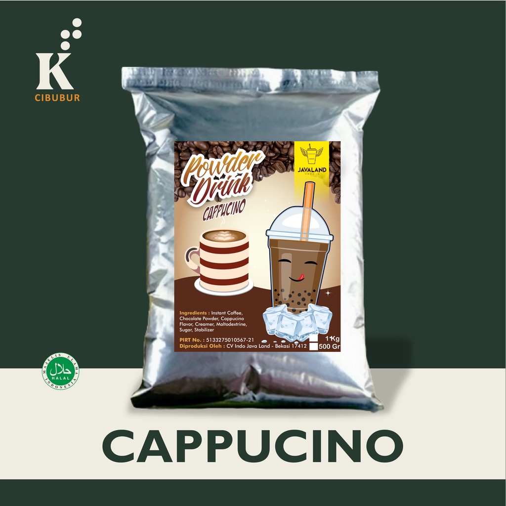 Jual Bubuk Minuman Cappucino Bubble Powder Drink Original Javaland 1 Kg ...