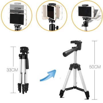 Tripod 3120 Holder U Hp Kaki Stabilizer Tripod 1 Meter Hitam