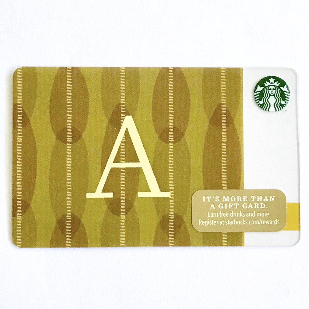 Jual Starbucks Card “A” Letter Alphabet Kartu Huruf Gift Card US ...