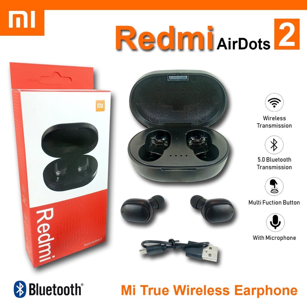 Xiaomi Redmi Airdots TWS Headset Bluetooth True Earbuds Wireless  Handsfree Mi Airdots Gen Earphone