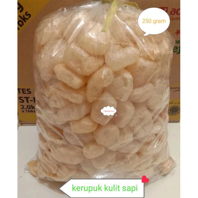 Jual Kerupuk Kulit Asli 250gr Kerupuk Kulit Sapi Krupuk Kulit Original