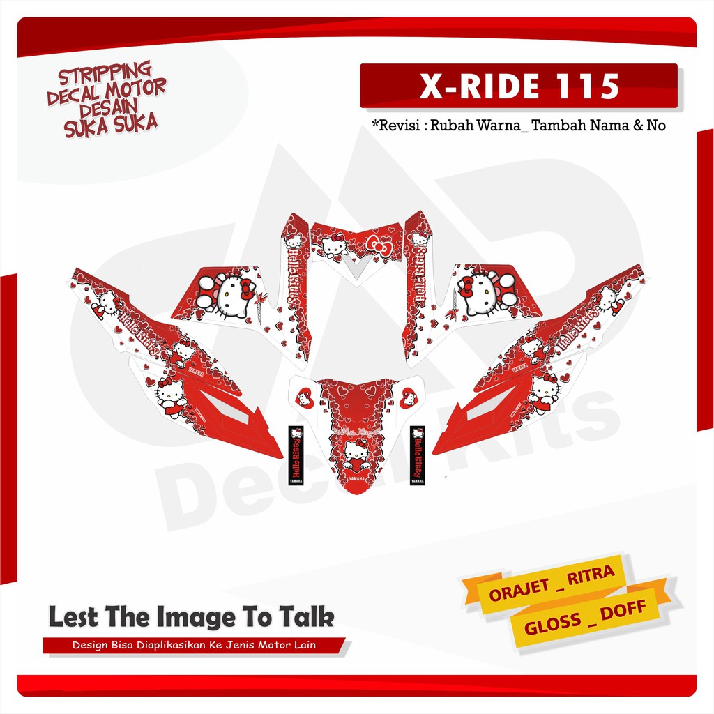 Jual Stiker Xride Decal Stiker Motor Xride Decal X Ride Decal Motor X