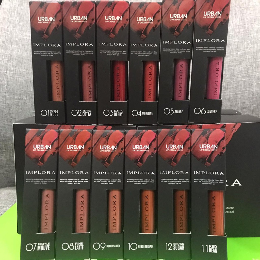 Jual (GROSIR) IMPLORA Urban Lip Cream Matte ( lipcream Lipstick Lipstik