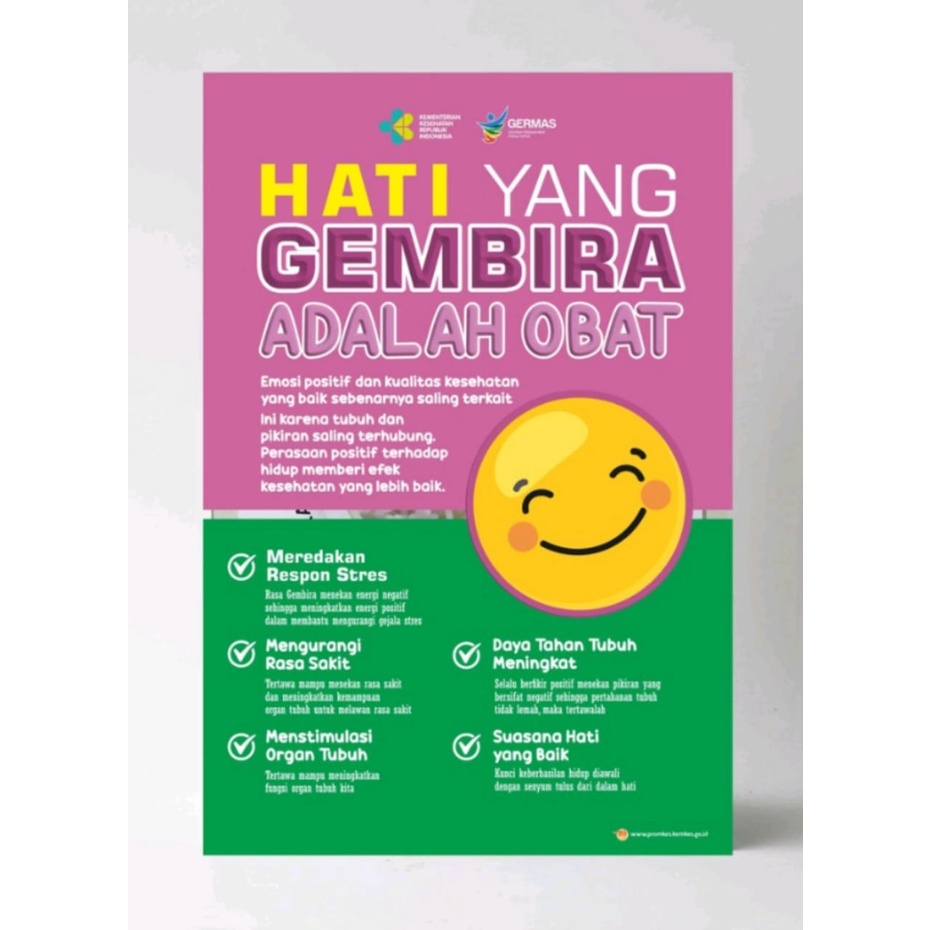 Jual Poster Hati Yang Gembira Adalah Obat | Shopee Indonesia