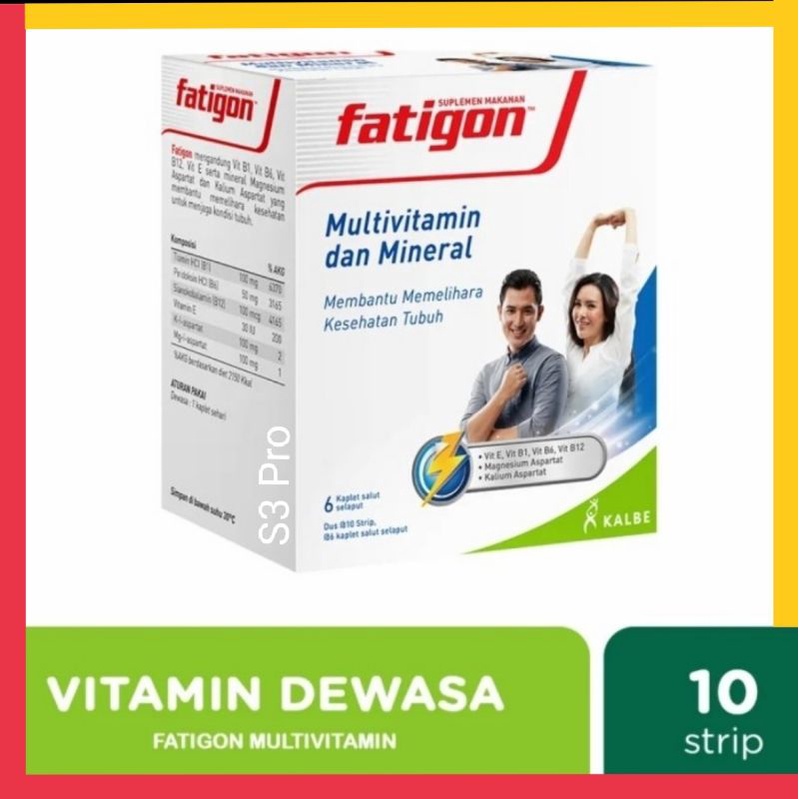 Jual Fatigon putih 1 box. Fatigon Multivitamin Mineral | Shopee Indonesia