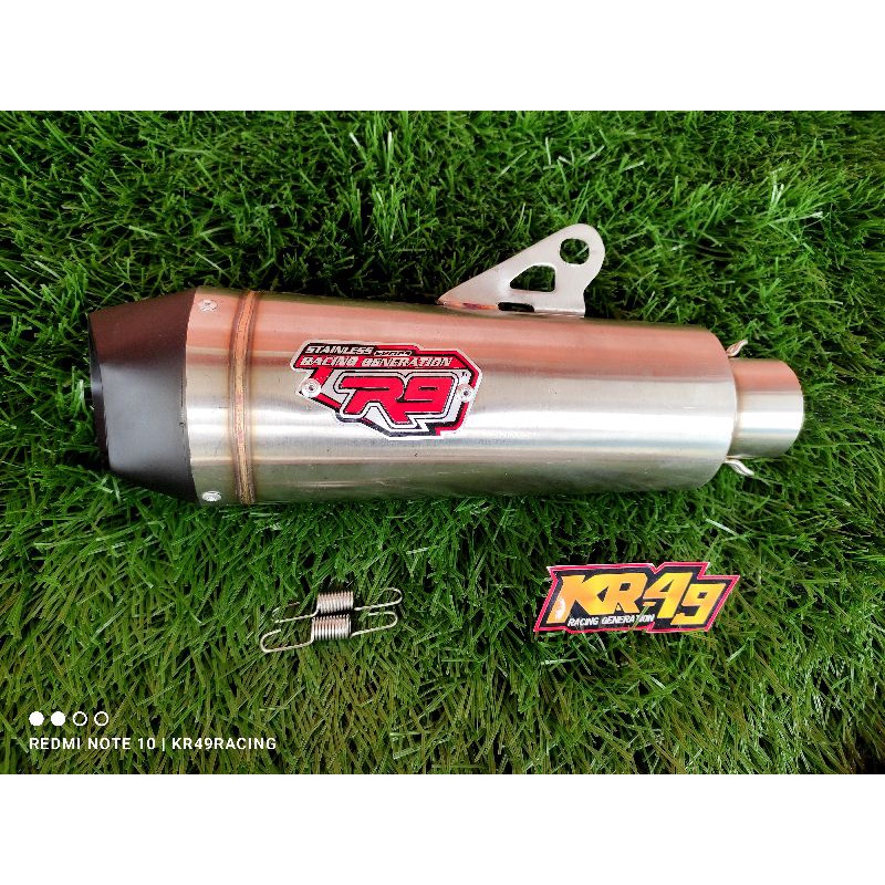 Jual KNALPOT RACING R9 ALPHA PNP VIXION R15 CBR BYSON GSX MEGAPRO VERZA ...
