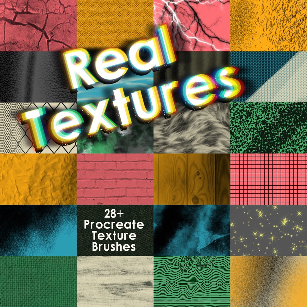 Jual Procreate Brush - 28+ Realistic Textures & Patterns Brushes ...