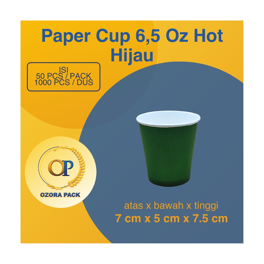 Jual Paper Cup 6 5 Oz Hot Hijau Gelas Kertas Minuman Panas 6 5 Oz