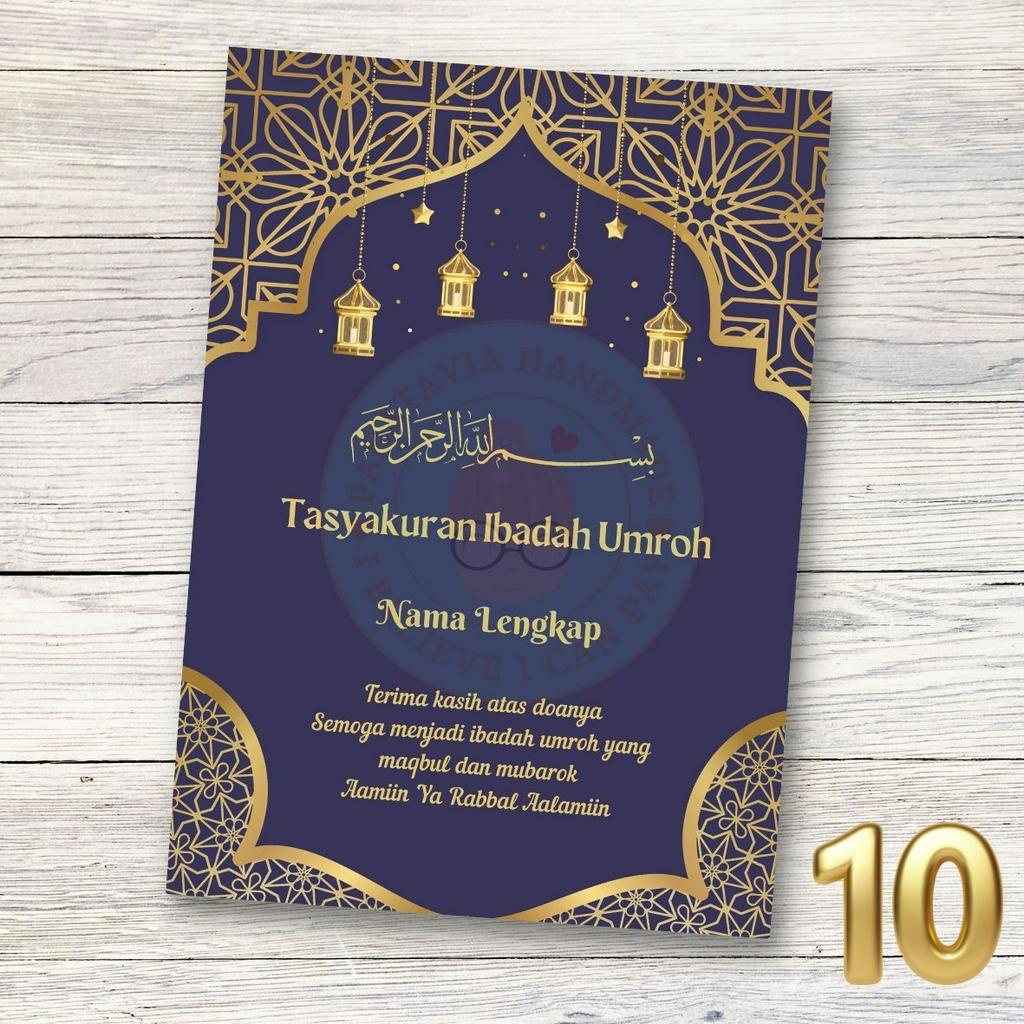 Jual Kartu Ucapan Tasyakuran Haji / Umroh & Stiker Ucapan Tasyakuran ...