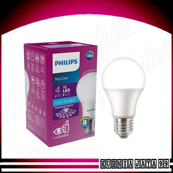 Jual LAMPU PHILIPS COOL DAYLIGHT 4W LAMPU BOHLAM BESAR LED BULB MY CARE ...