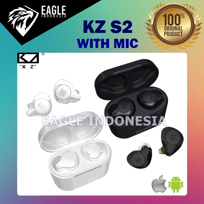 Jual KZ S2 Knowledge Zenith Hybrid TWS headset bluetooth with