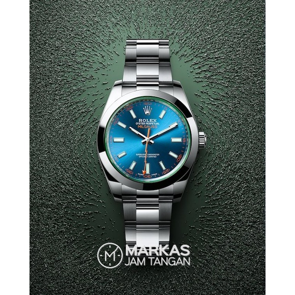 Jam Tangan Pria Jam Tangan Wanita Rolex Milgauss Sapphire Blue dial Stainless Steel Automatic Watch TERMURAH TERLARIS KADO