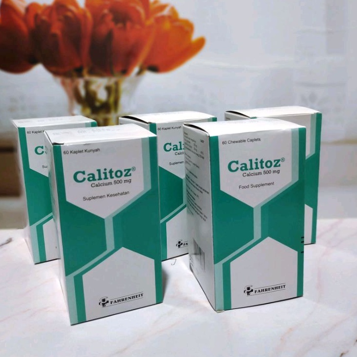 Jual Calitoz Calos 500mg Suplemen kalsium isi 60 tablet | Shopee Indonesia