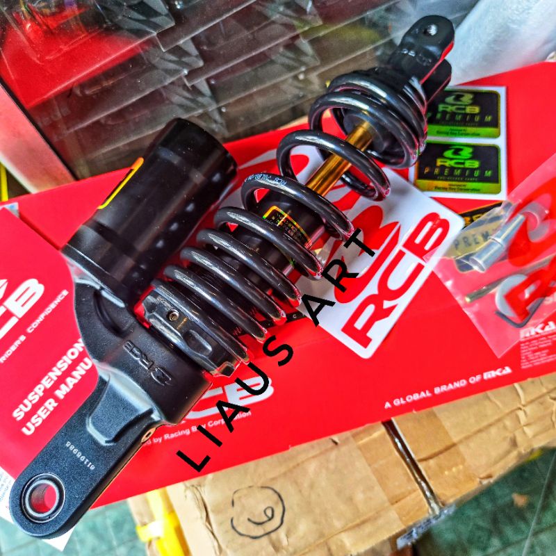 Jual shock BREAKER rcb RACING BOY mio all varian 300mm mb2 MB 2 black ...