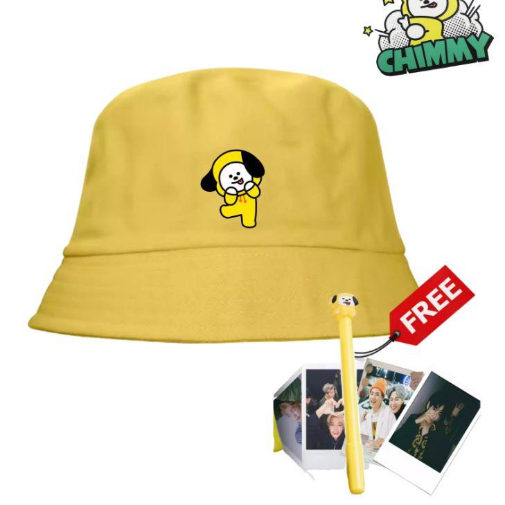 Jual Pasti Update Topi BUCKET CHIMMY BTS BT21 topi K-Pop FREE PENE FOTO ...