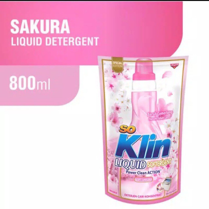 Jual So Klin Liquid Softergent Deterjen Soft Sakura Ml Shopee