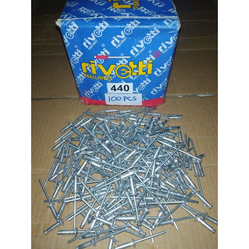 Jual Paku Rivet 100 PCS / Paku keling / 3,2x11mm / Paku Rivet Etalase ...