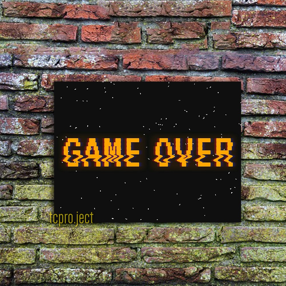 Jual GAME OVER POSTER - DEKORASI HIASAN DINDING | Shopee Indonesia