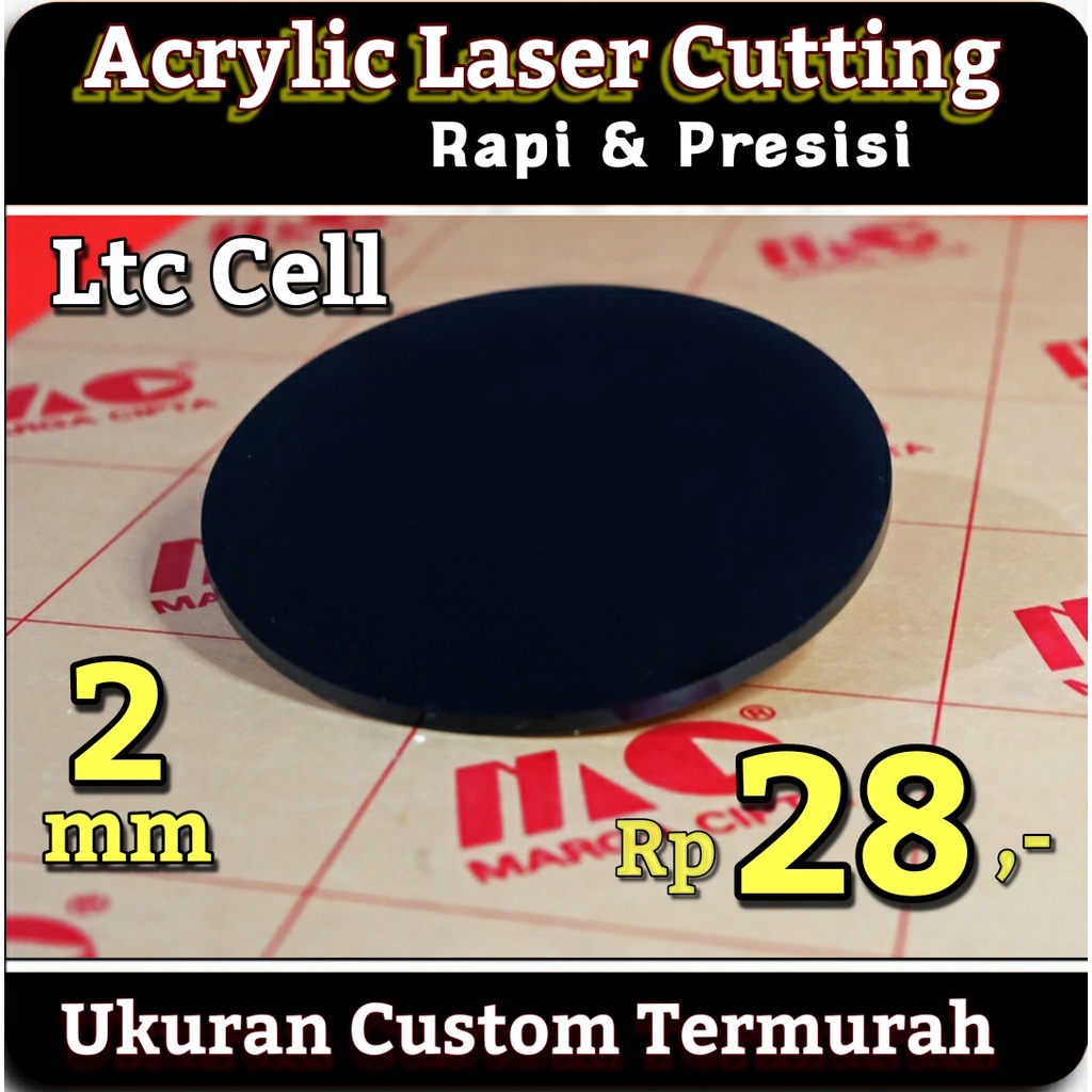 Jual Acrylic Bulat Hitam Pekat Mm Akrilik Custom Laser Cutting Diameter Shopee Indonesia