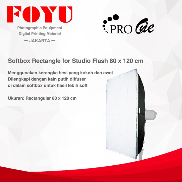 Jual Pro One | Softbox Rectangle for Studio Flash 80 x 120 cm | Shopee ...