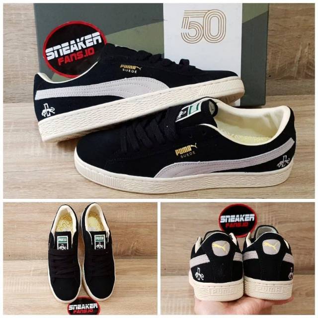 Jual SEPATU PUMA SUEDE BLACK WHITE 50th ANNIVERSARY PREMIUM Shopee Indonesia