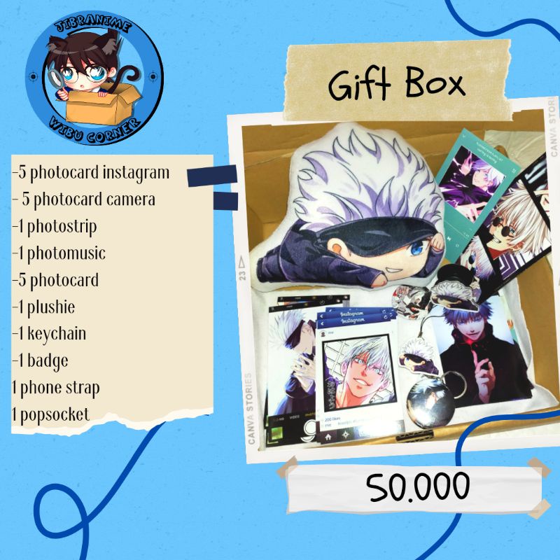 Jual gift box / fan kit anime jujutsu haikyuu Attack on Titan one piece ...