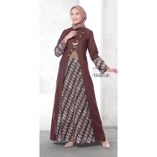 Jual Belina Gamis Batik Shafiy Original Modern Etnik Jumbo Kombinasi ...