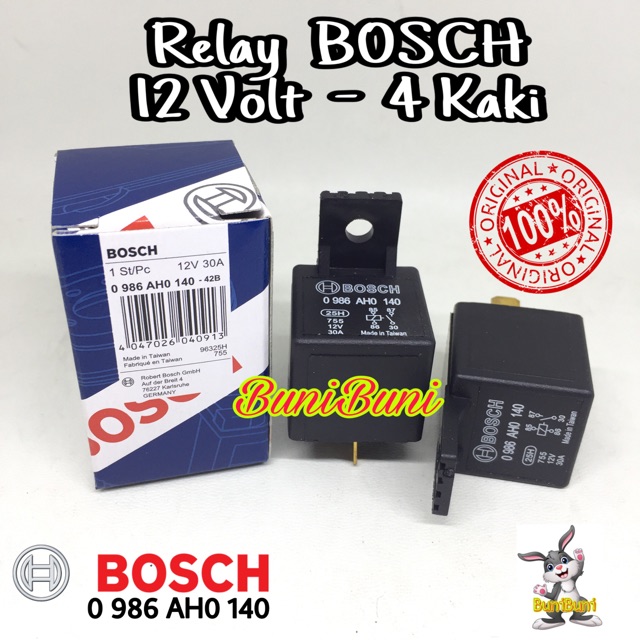 Jual Relay BOSCH 12V 4 Kaki / Relai Klakson / Riley Bosch 4 Pin Kaki