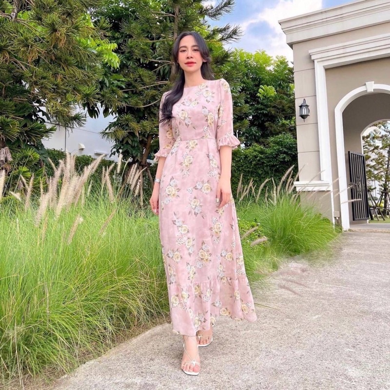 Jual Mirabel Dress Floral Korean Summer Vintage Pantai Sweet