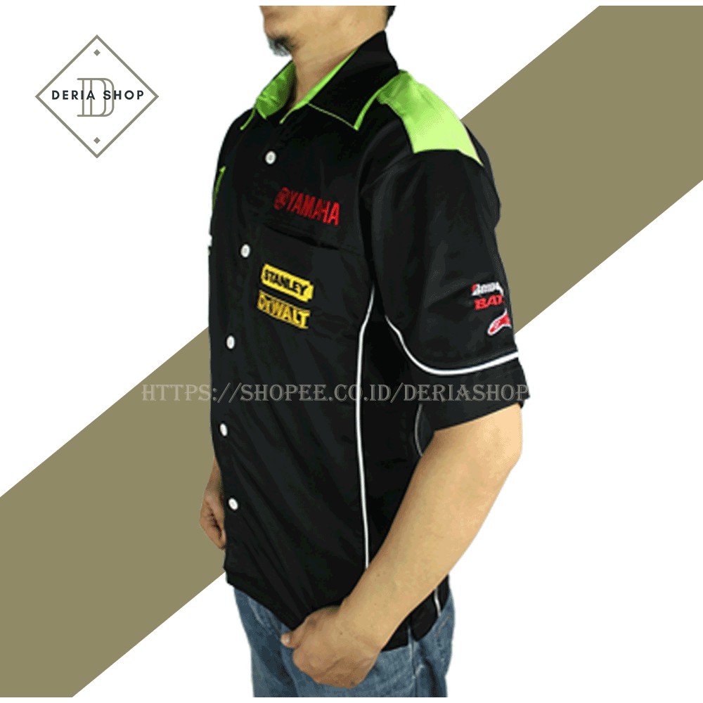 Jual Baju Balap Motor Racing Pria Bordir Tech 3 MotoGP Rossi Kemeja ...