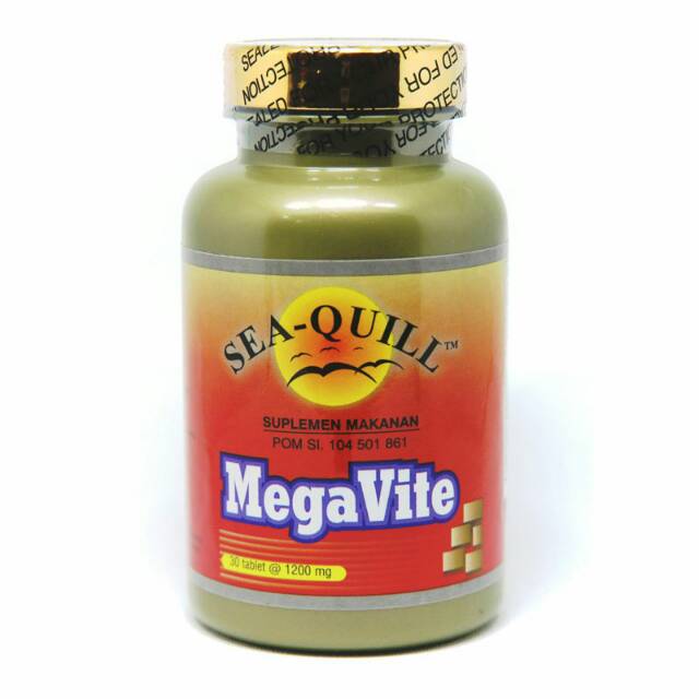 Jual SEA QUILL MEGAVITE 1200 MG, MULTIVITAMIN LENGKAP ISI 30 TABLET ...