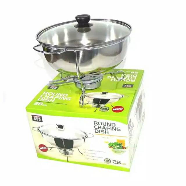 Jual Tempat prasmanan bulat warmer stove 28 cm hockway 555 | Shopee ...